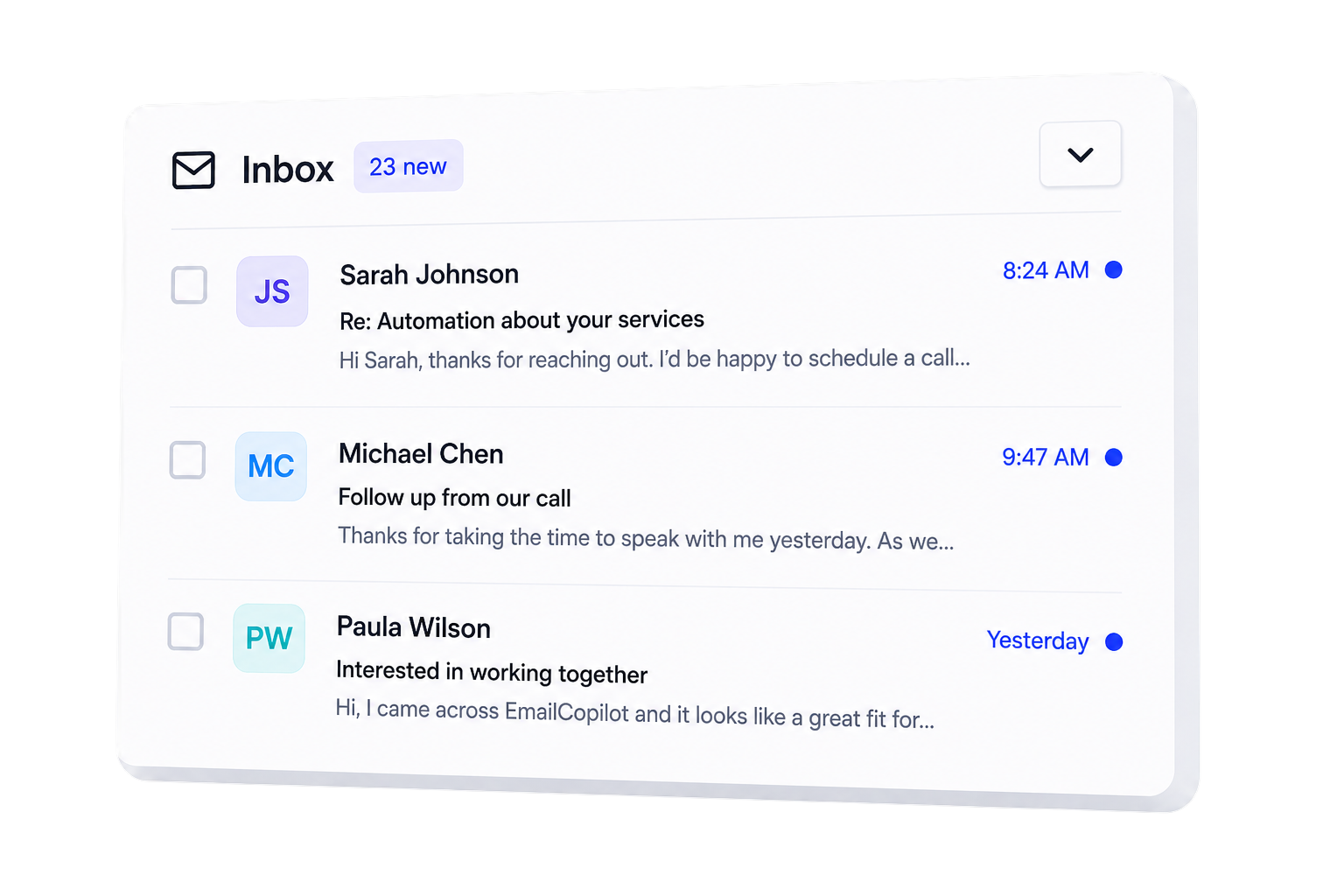 EmailCopilot Inbox